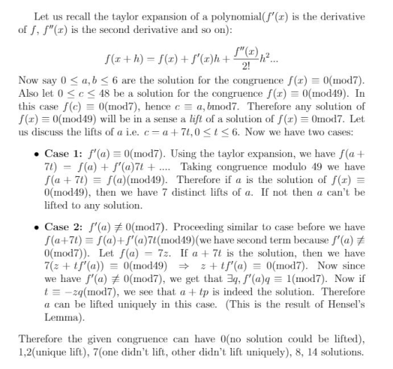 Let us recall the taylor expansion of a polynomial(f(x) is the derivative of f, f() is the second derivative and so on) f (