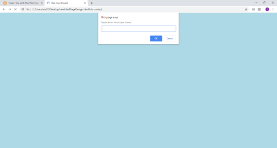 C I Need Help With This We agWeb Page Project ← → >く File IC/Users/svs97/Desktop/newhtmlPageDesign.html.dv.contact This page