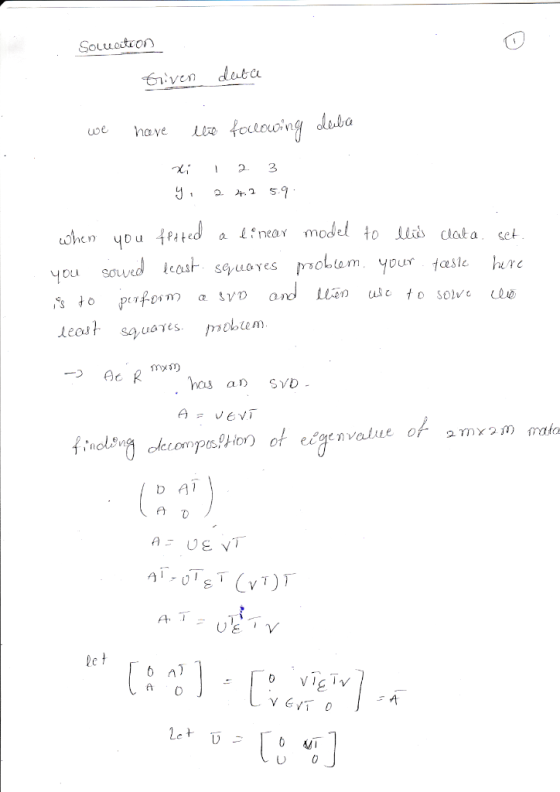 Souuotcon niven detc nea model to clata et ousaved least squayes proktem has a SYD UEV ยูโ U O