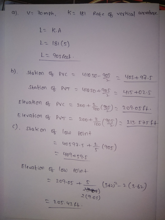 L- 181 (5) -+02.S 200+⅛o (gor) 2 209.osft: Elevation 6b Pvc c) Statone point 广 409.+59.5 Elevation 0 low rOint 209.05-+ S- (3