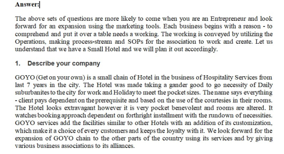 Answer: The above sets of questions are more likely to come when you are an Entrepreneur and look forward for an expansion us