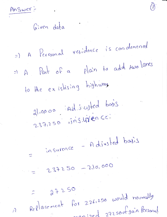 An Swer Given data 2) art o a an ta a to He ex isksing highwy 2).ae o。..Ad jujted bais in Surence - Adisted bas so Replace re