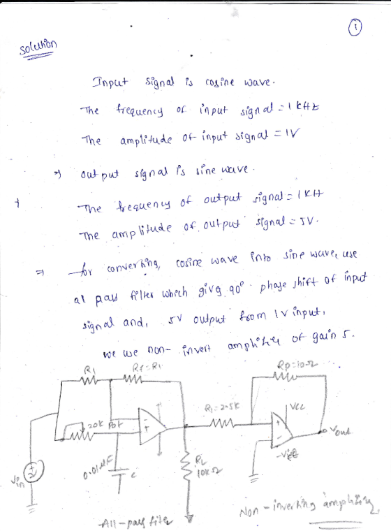 Soluhon nplt Signa ave -The free ueny or i,n put sign a 21 ttf tonver twave tho sine sav use stgnal and, ouput mvut VeL ,0 7