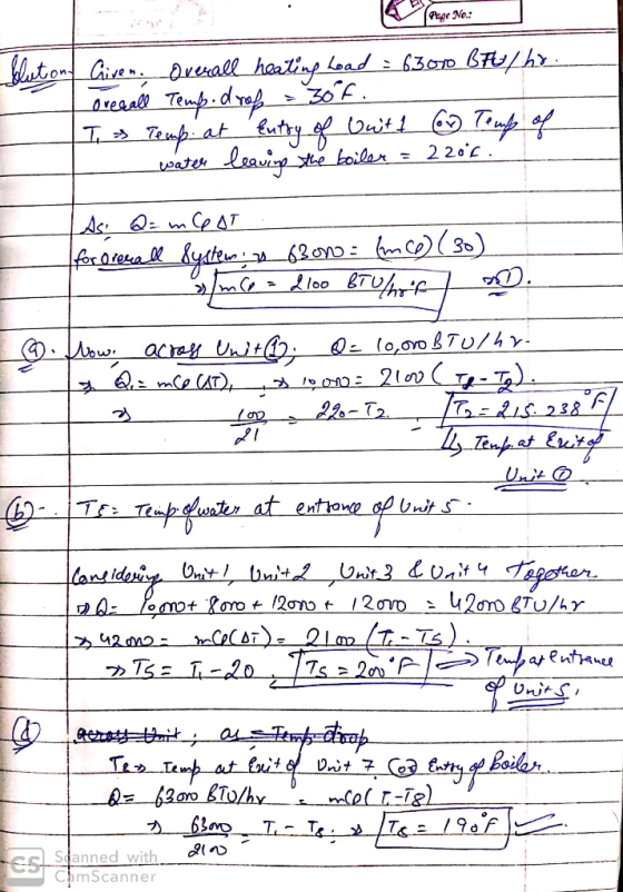 Page No. Load 6300 BU/hr uton Giary Drenall hatn aregall tuty at T. etoilar = 220c. pater A m CeAT for a tesra l O- l0,00 BT