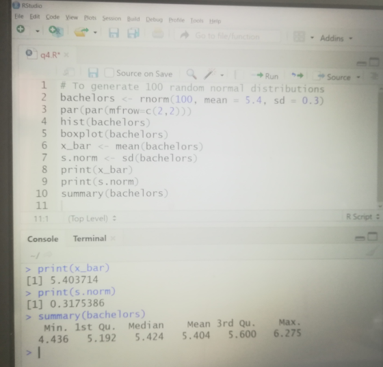 RStudio File Edit Code View Plots Session Build Debug Profile Tools Help nction Addins : source on Save Run Source # To gener