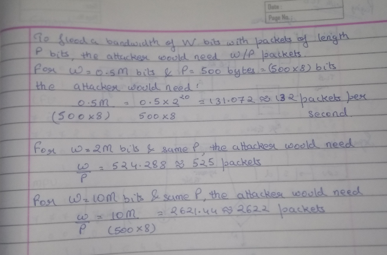 Date Page Na. bandidth e w tengh bits w ith lbackels Pbits, she attuckese eecd need the atacke woule n Seco 300 K 3 same Pthe
