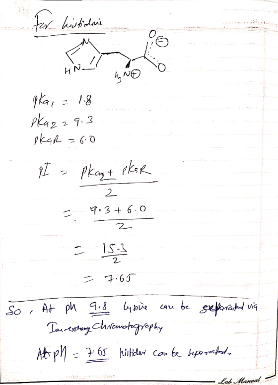 hitdas N 18 pkaz 9.3 pkGR - 2 6. O T. 3 1S-1 2. 7.6 bseprad At ph 9.8 So Ta-tydng Clhriowote graphy Con be p 65 hi - Lab Man