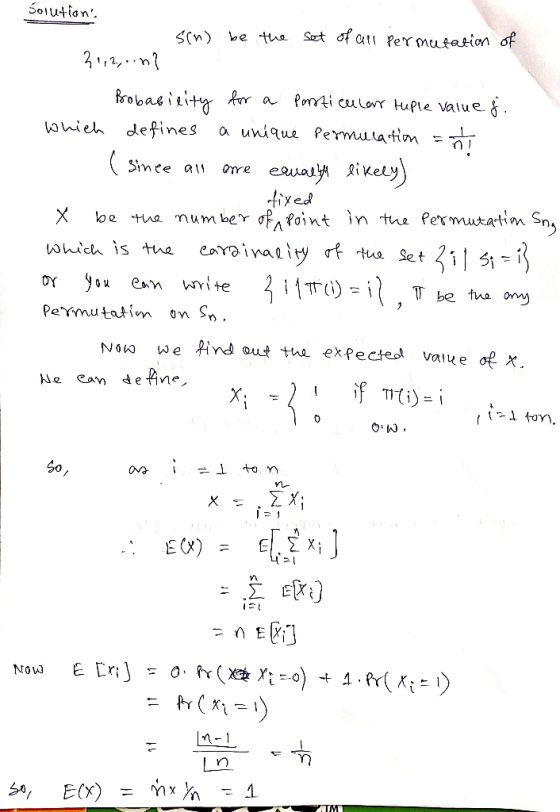 Solution which defines a unique Permu atim-ที่ be -H a number σ,raint in the fermuta-tim Sn oY We Pind out the expected vau