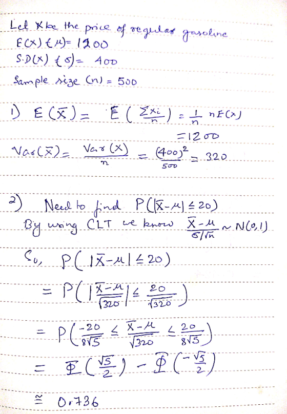 Leb Ke the prie of oegulor qosoline. S.DL) AoD Sa ple nige Cn) 500 EC E ( ) nEC>J 二1200 400)2 VasC)Vax (x) ミ.320 50D Neel ho