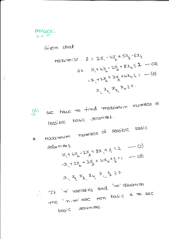 Givem that Possiblc bc of assiblc basic Cc) 2 3