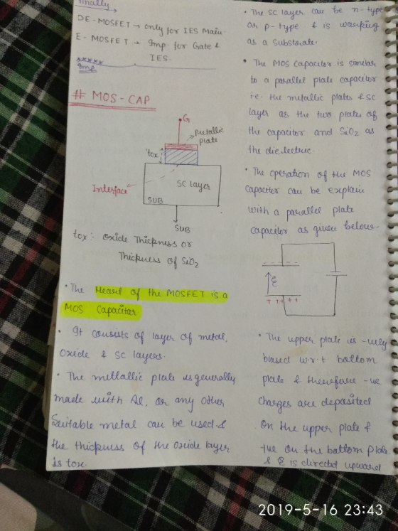 sc tayer cu be n-type DE-MOSFET → onli E MOSFET fox Gate L as a Substsatt IES The Mos Copacitos is gimelas # MOS-CAP ayer as
