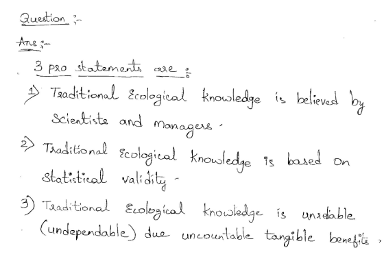 Question 3 PA statements are 。 Taaditional &이영eal knooledge ts believed Scientista and monogers colog teVe 〉Ђ.aditional &Dlog