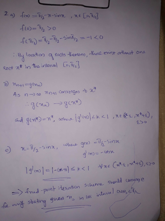 2 4) foDn-sinx flo-2o fn=2-2-Sint/2 Bu locahon a L001s -heorsm. hese emst atleaot ona Root nt in tha inteval Lo , (wusb-1t nt