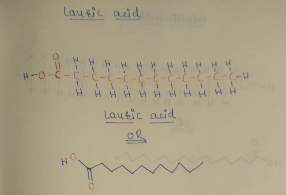Laueic acid -o-C-C-C-C-C-と-C-C-と-と-C-C-W Laueic acid