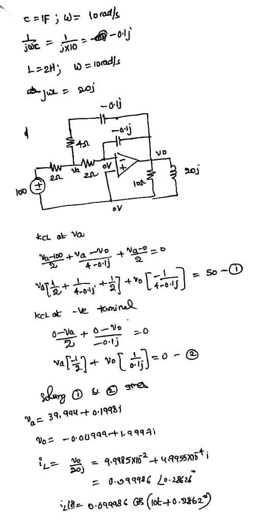 cF W lo rad/s Vo oV h 2n on oV kCL 4rolj 4-0lj -e tamin kcL ot 0-Va - Vo + Vo 2 ang 39.9q4-+ o.19981 Vo 0.OU99+1,999ai No 9.
