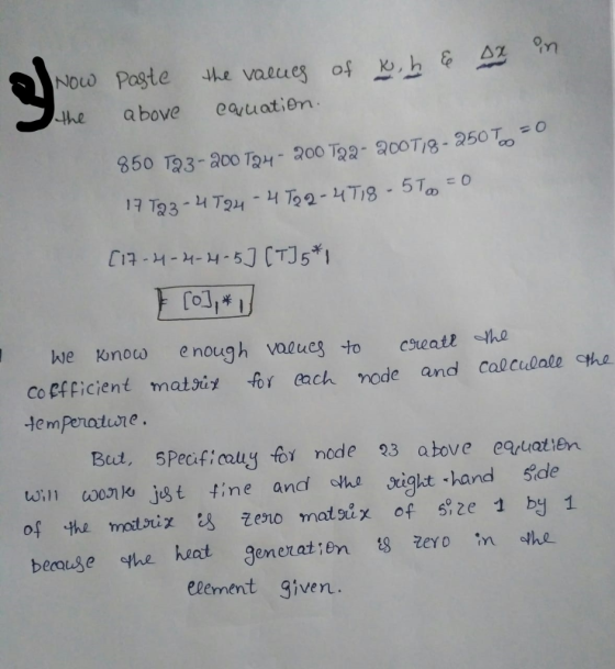 on e Nouo Pogte he values of the above eauatiem kie on°ω enoug hvalueg to cheat!ene Co ffficient matiy for each rode and Calc