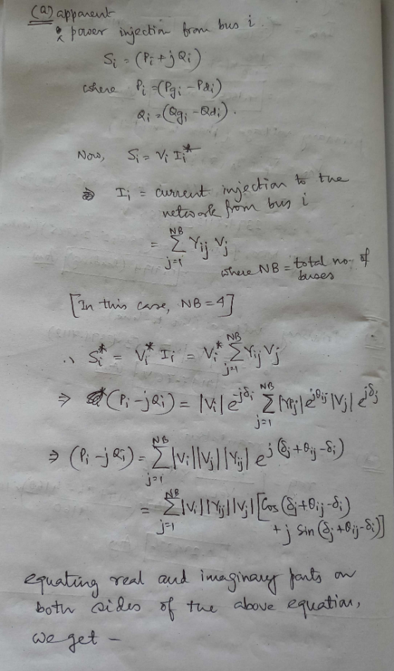 appanank Paaer injectin brm bus i S(PjRi) -d) &i Now, G= Current imiecian to tne netso m b i NB Ahere NB total no buses this