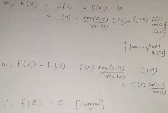 01 E(2) El)-a E)-1o El4) cev ECx)- El) - ECK) cov, Var (x) Var (x) 4(2) £ (2)- E lx) Rovy) - ()3 Var ) + Elx) co Vaul £(2) ah
