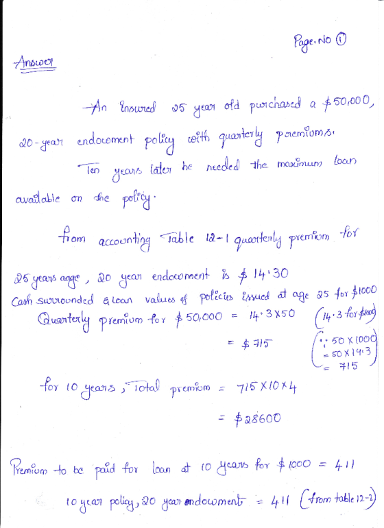 n Ensured ง5dean ofd purchased a 50,000 lader he needed the mosimun oan en ση om accoon emon 35.ycansagącノaouran endeconnent