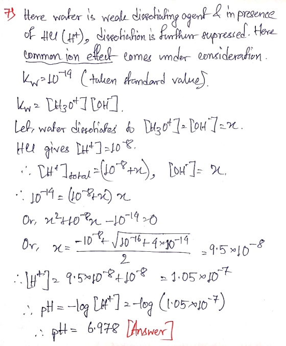 Here water is weole diveohialrng ogent im preenee of u) Jieohahim is ferthur upresed, tore Comes mder eonsidenahon (tolen don