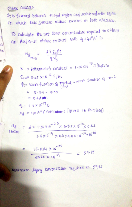 chie Cordati Ot is formed betueen fn which thus Jundtan alpus cunent in both direction To calculate the net donor concentroth