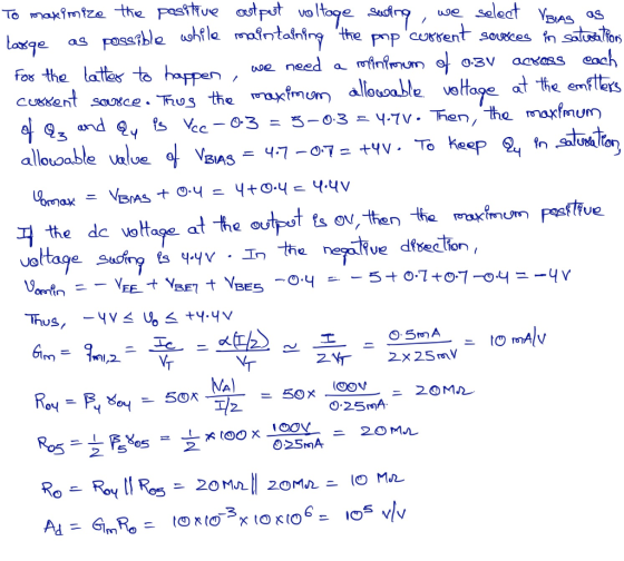 To naimtze the asue atput voltage , uoe seledt ag as possible BIAS 0r allovoable value ve dfveclfor, VA