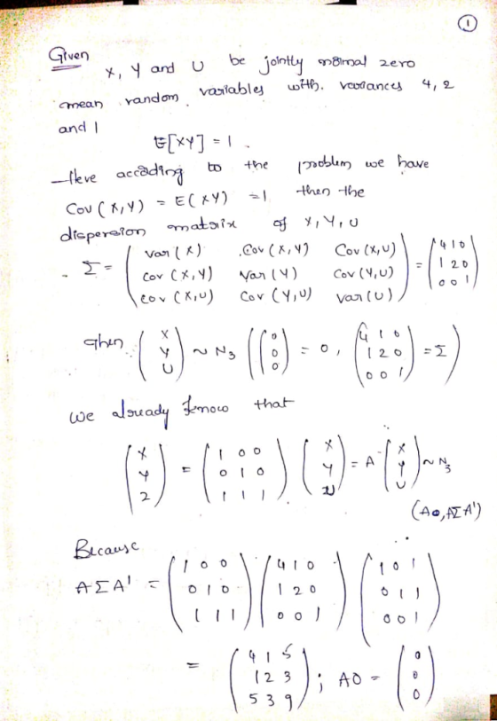 *, \ ard U and I vm(A) Cov (X, u)//41。 .Cov ( x, y, 物(8)-, ((i) 2. 6 5 39
