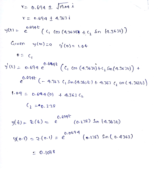 0-644t y (t)二 0.694 e ό.cqpt 20. 238 0.694t (0.2%) ,n (4.363t) 0,b69 4 o.176) Sin (o. 4363,) 드o.to3e
