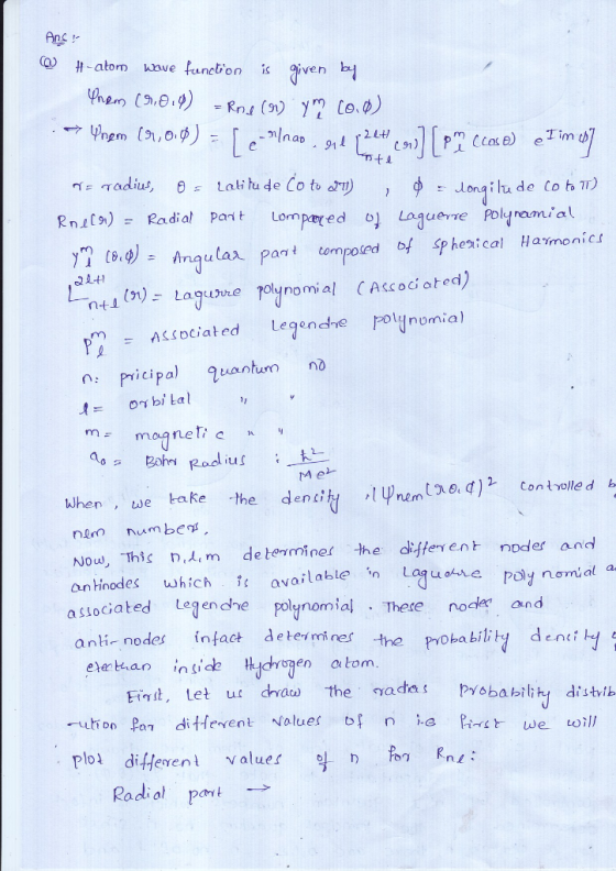 Anc -atom uave functon given j Yhen (0.9) Rn ()m Co. rem ,0) elnas -2LH 91 1 ,Iim Ccas e) e = Lati tu de Co to u) ai lu de Co