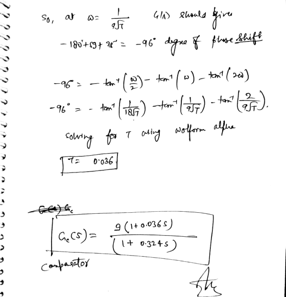 ar So 96 tan O -96 9 (1o.0365) +0.324 S CeCs)= Compasator