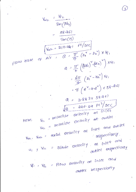 2 58.96 Tan (is) 217.4 se a 58-Q6) 3.88 3x e latie ce loeity at in tet Неое, axial velocity at tolet and out let eypectioey U
