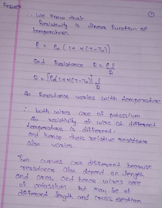 Loe Kno uo that tempesaho se T-To and Resistance R-C Rests ance votsies cotth dempe satute ises ate of potasstom and hence he