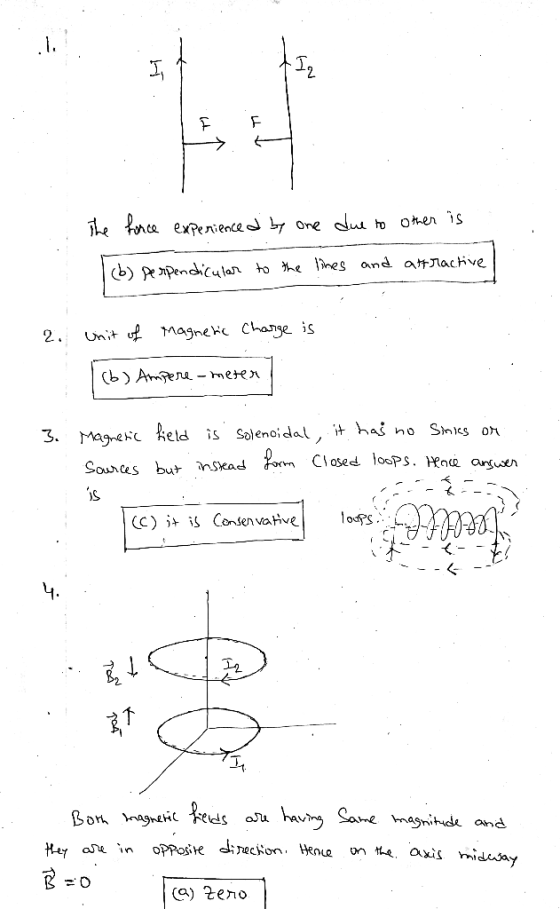 2. un汁4 Magne bic Changs 3· Hare Kc 幺eld is Solenoidal has no Smes on Closed loPS. na ar^utn nstead Souces bu? i CC) S Conse