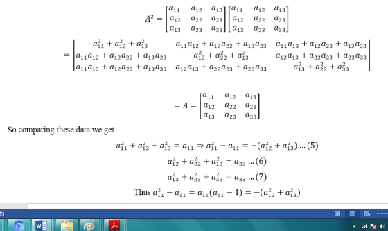 a11 a12 a131 ra1 a, A2 a12 a22 a2 3 1 012 a22 a23 13 13 a 23 a 33J La 13 a 23 a a21 a22a3 a11a12 + a12a22 + a13a23 2a22 a1302