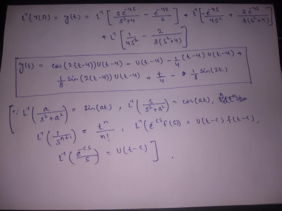 40 se 2e 22 1 8(S74 452 (2 (t-4))ULt-u) Cos L(t-4 T-4)+ sin (2(t-4)) ULt-4) t & Sinl 2t) Sin (at) cos Cat), 2 , L(EPS) Ult-e)