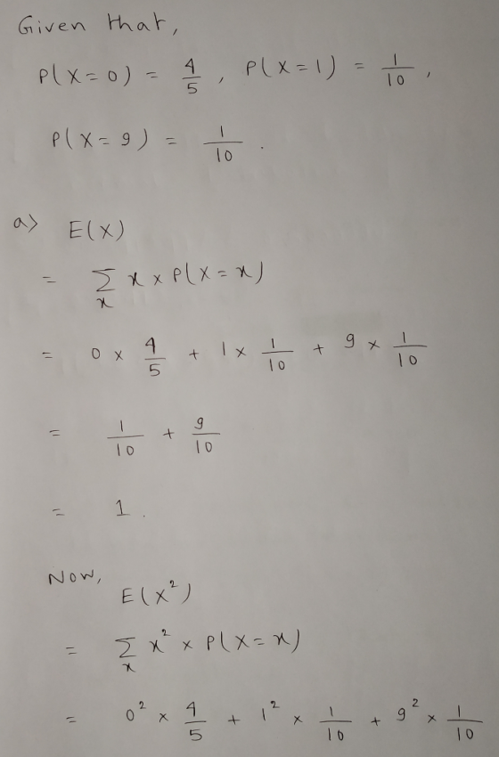 har Given a 1 0 9 ax E(X) I o N o W E(x) 2 4 1 0 5