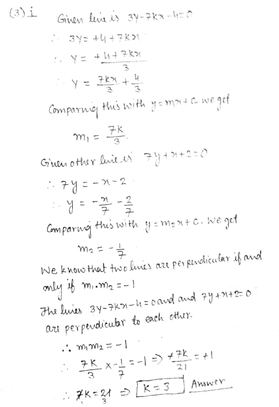 (3) i Ginen li i 3y-7kx- Yニ 3 7K Y we gef Comparnc thus with ye mato Gueun other luit s 7y4+2 こ- -2 +C. we get Com parmo thus