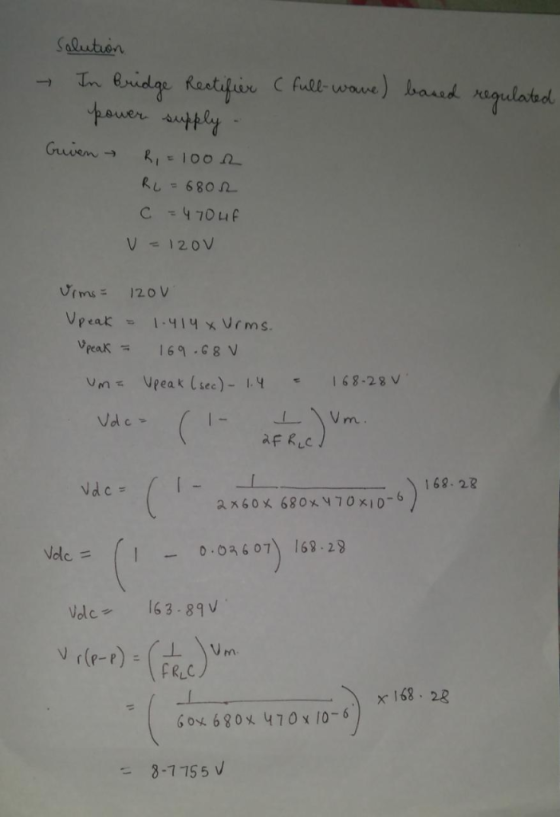 Salutren C full- waue) barud negulated Bridge Reatifir fauer supply In Guwem RIE100 RL-6802 C-4704f V-120V Vims= 120 V Vpeak