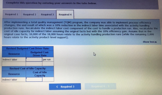 Complete this question by entering your answers in the tabs below Required 1 Required 2 Required 3Required 4 After implementi