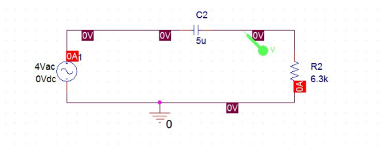 C2 OV 0V 5u 0A R2 6.3k 5 0Vdc oV 0