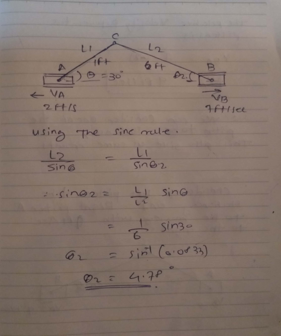 し2 L t -30 VB using The sine nule. L2 Sine sinG sine2 Sin3 6 SiP