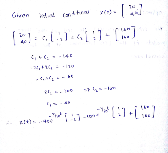 2o Given ithal Condhon· xto) 4 6 O (6 0 40 <1 - 40