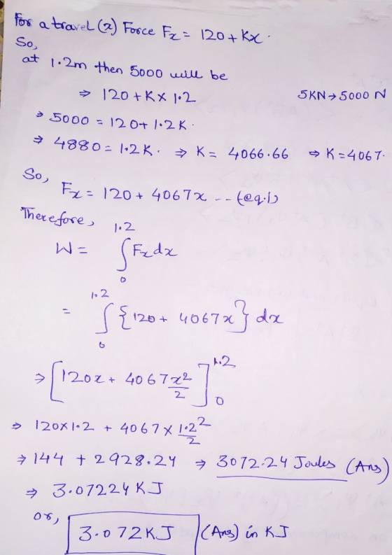 So at 1.2m then 5oo0 uL be ウ120 + K× 1.2 4880:1-2K· K-4066 . 66 ウK-406 7. 3o Fy 1204067x(e.ib Therefore12 レ 2 Įtna. 4067x3 dz