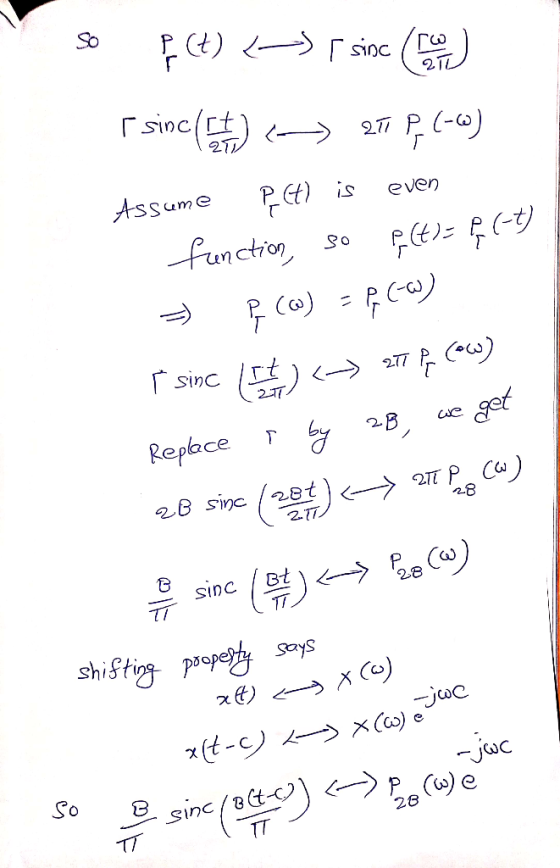 Assume PE)is even nction Sinc /rt 2 3 Co) 으.sinc〈8tO)ć -) P8@e So