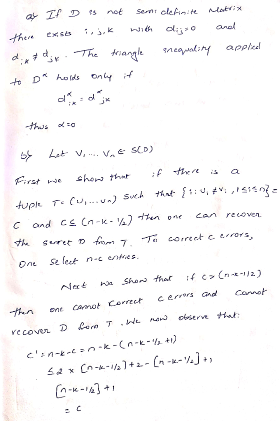 the べ to D holds only if ol cl One Se lect n-c cnties tんn one canot Correct c errors and Camo