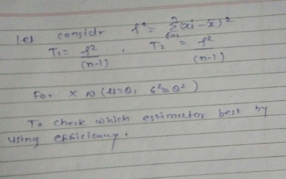 2. -32. Cn-1) 2. 勿-1 TO check cokich esti mator be11-1 using efficient