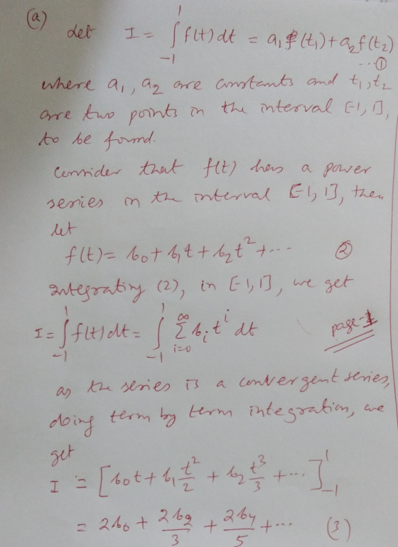 fit) dt aft)+a,f(t) det エー -1 -0 anre amtants and tt, the nterval E Where ai,az are tuo pont to be formd Cermider that tt) ha