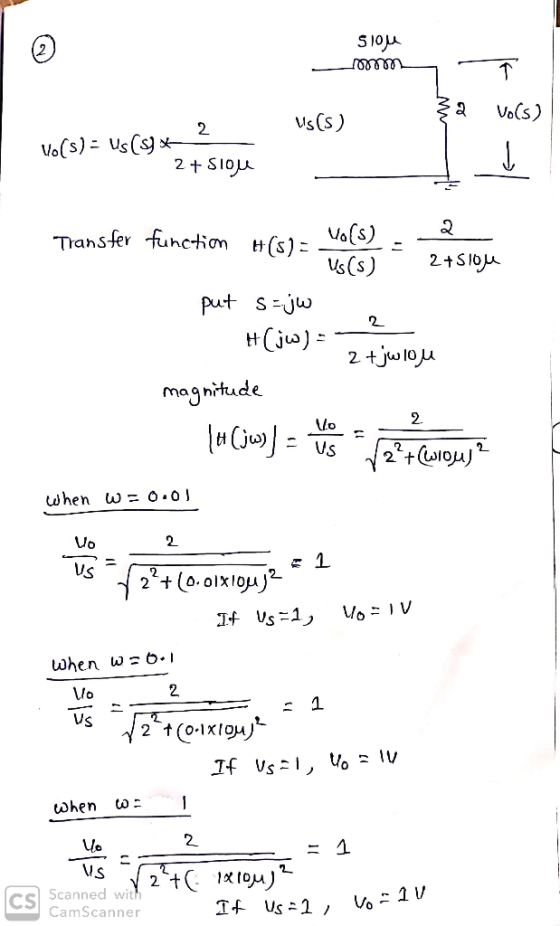 Us(s) 2. put- s- magnitude 2. 2. Uo 2+ (o.olxlo 2 VS when 2 Vo US Cs canned wit CamScanner