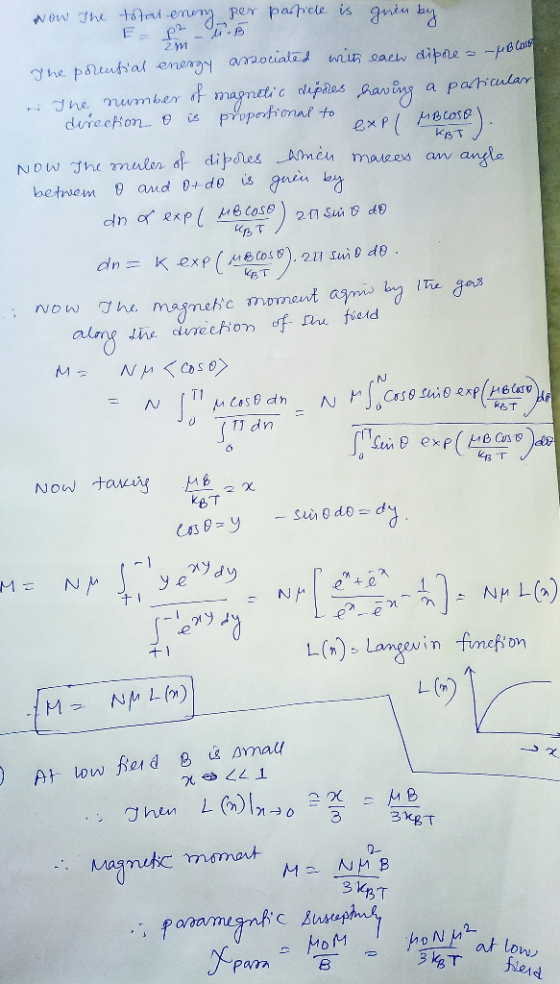 Now Jhe td emm per pahcle is gnin by Zm tnu oae dipae felat The palutsal enery aY20uala . Jhe mumber magneti c dpaes aving P