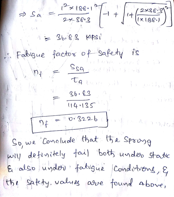 2メ2 8-3 IxigS.) Fotue factos of safety is C q 36.3 1413S O.322-6 So we Conclude that tち见Spao aaİSo under) . Saky. valus aove